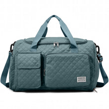 Travel Duffle Bag for Women Men, Weekender Overnight Bags Carry on Gym Bag with Wet Pocket/Adjustable Strap/Shoe Compartment, Foldable Waterproof Duffel Tote for Plane Sports Dance, Green