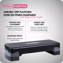 Holahatha Compact Portable Aerobic Step Platform Workout Exercise Equipment