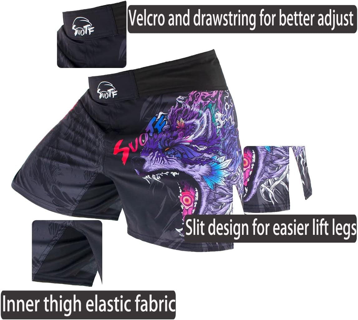 MMA Shorts for Men Fight Shorts Men BJJ Boxing Trunks for Men Grappling