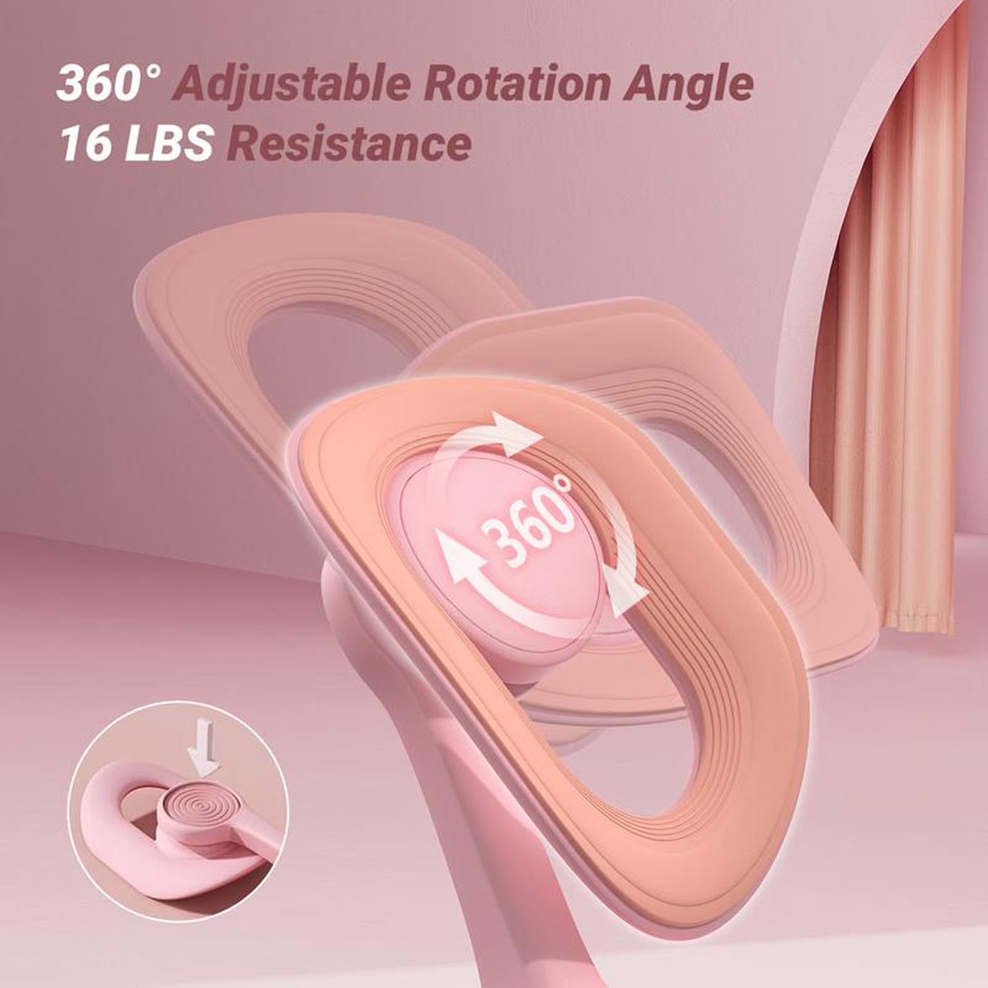 Pelvic Floor Exercise Device, Thigh Trainer, Digital Display, 360° Rotation, Non-Slip Grip, Home Fitness Equipment, Lower Body Toning, Core Strengthening, Versatile Workout Tool