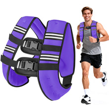 Weighted Vest Purple 12 Lb Weight Vest for Woman Men Sport Weighted Vest with Reflective Stripe Adjustable Buckle Straps Mesh Pocket for Strength Training Running