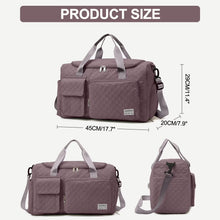 Travel Duffle Bag for Women Men Weekender Overnight Bags Carry on Gym Bag with Wet Pocket/Adjustable Strap/Shoe Compartment, Foldable Waterproof Duffel Tote for Plane Sports Dance, Lotus Pink