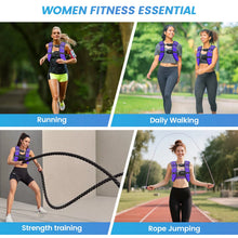 Weighted Vest Purple 12 Lb Weight Vest for Woman Men Sport Weighted Vest with Reflective Stripe Adjustable Buckle Straps Mesh Pocket for Strength Training Running