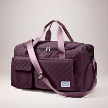 Travel Duffle Bag for Women Large Weekender Bags Carry on Gym Duffel Bag with Wet Pocket/Shoe Compartment Waterproof Overnight Tote for Plane Hospital Sports Yoga Business Trips, Dried Rose