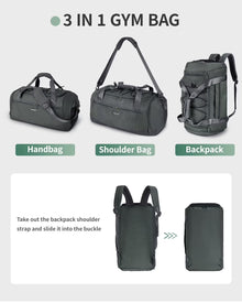 Gym Bag for Men Large Capacity Duffel Bags with Shoe Compartment Tote with Trolley Sleeve Sports Gym Backpack Weekender Bag for Travel 38L