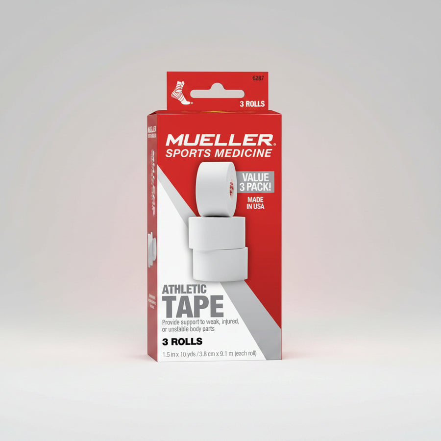 Athletic Tape Rolls Value Pack, 3 Count (1.5 in X 10 Yds Each)