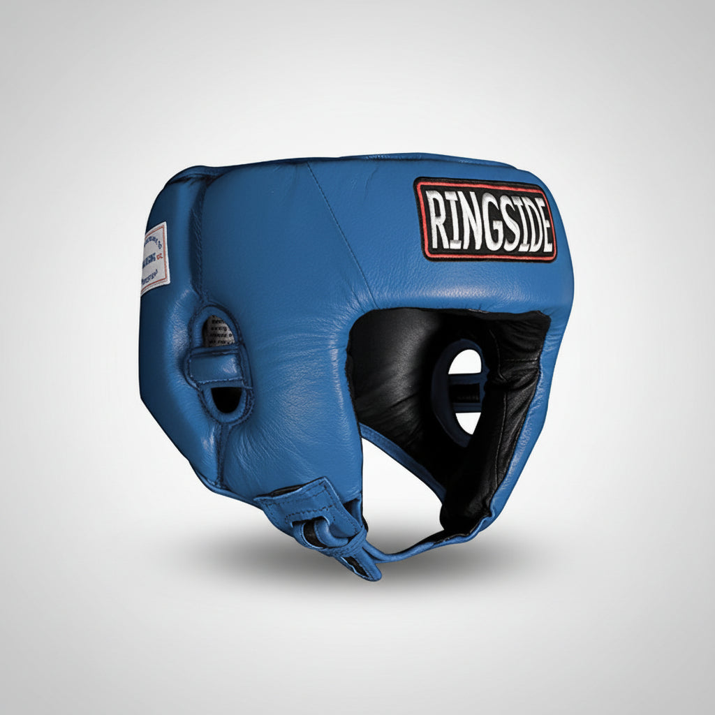 Ringside Competition Headgear Medium Blue Safety Boxing MMA Muay Thai Gear