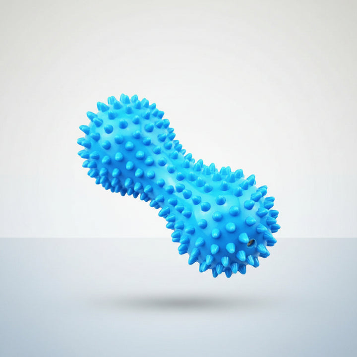 1PC Blue Peanut Massage Ball for Deep Tissue, Trigger Point Therapy, Myofascial Release – Double Lacrosse Foam Roller for Back, Neck, Foot, Muscle Relief, Yoga & Physical Recovery (Black)