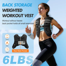 BAOKALER Weighted Vest for Fitness, 6Lb with Reflective Strips, Ideal for Men & Women, Strength Training, Running, Muscle Building & Weight Loss