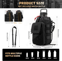 Magnetic Gym Bag for Men,Magnetic Gym Water Bottle Bag with Phone Pockets&40 64Oz Multiple Size, Water Bottle Holder with Adjustable Shoulder, Ideal for Fitness,Sports,Travel