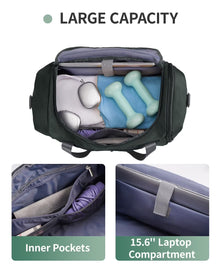 Gym Bag for Men Large Capacity Duffel Bags with Shoe Compartment Tote with Trolley Sleeve Sports Gym Backpack Weekender Bag for Travel 38L