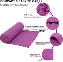 Microfiber Towel Perfect Travel & Gym & Camping Towel. Quick Dry - Super Absorbent - Ultra Compact - Lightweight. Suitable for Trip, Beach, Shower, Backpacking, Pool