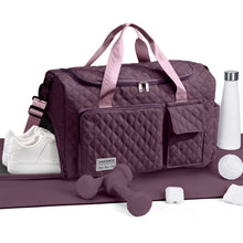 Travel Duffle Bag for Women Large Weekender Bags Carry on Gym Duffel Bag with Wet Pocket/Shoe Compartment Waterproof Overnight Tote for Plane Hospital Sports Yoga Business Trips, Dried Rose