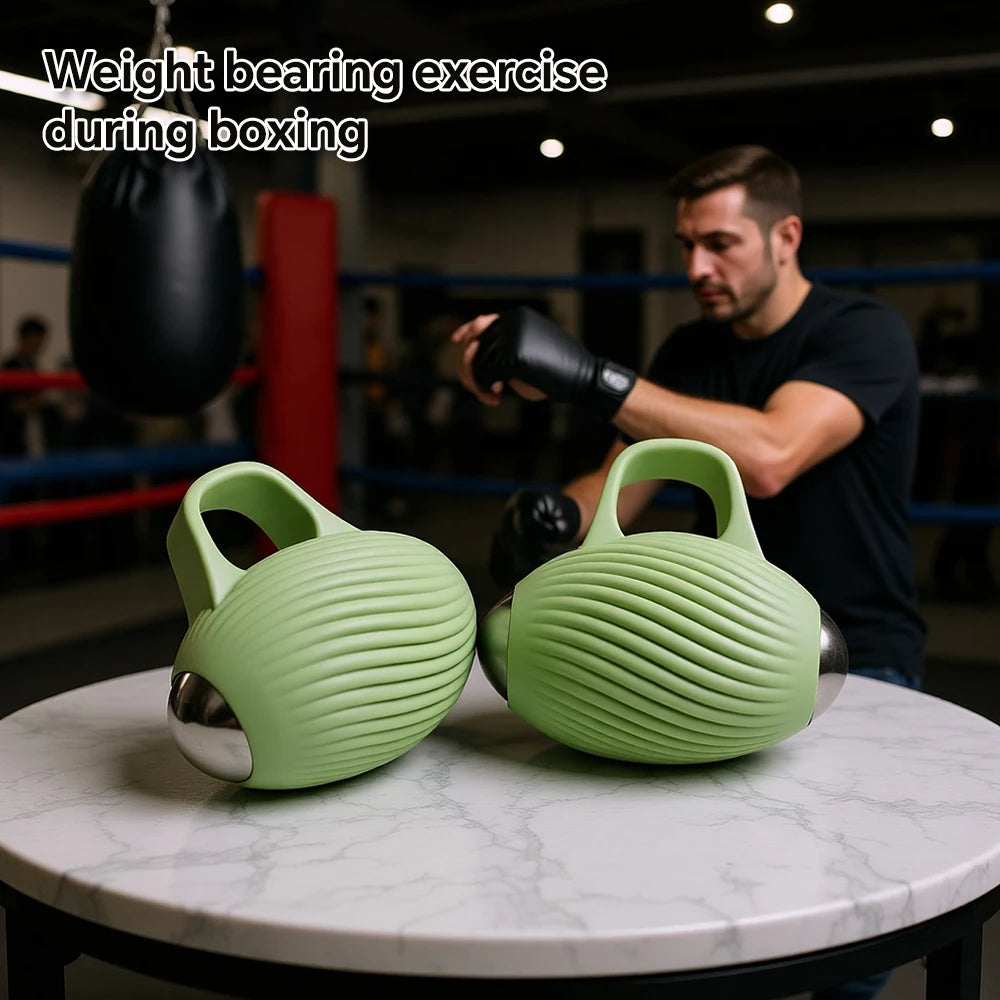 2Pcs Boxing Weight-Bearing Egg Bell Set,Professional Handbell,Running Grip Strength Training,Fitness Crowd Special Equipment