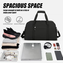 45L Gym Bag for Men & Women with Shoe Compartment, 21” Large Duffle Bag for Travel, Sports, Fitness & Workout, Black