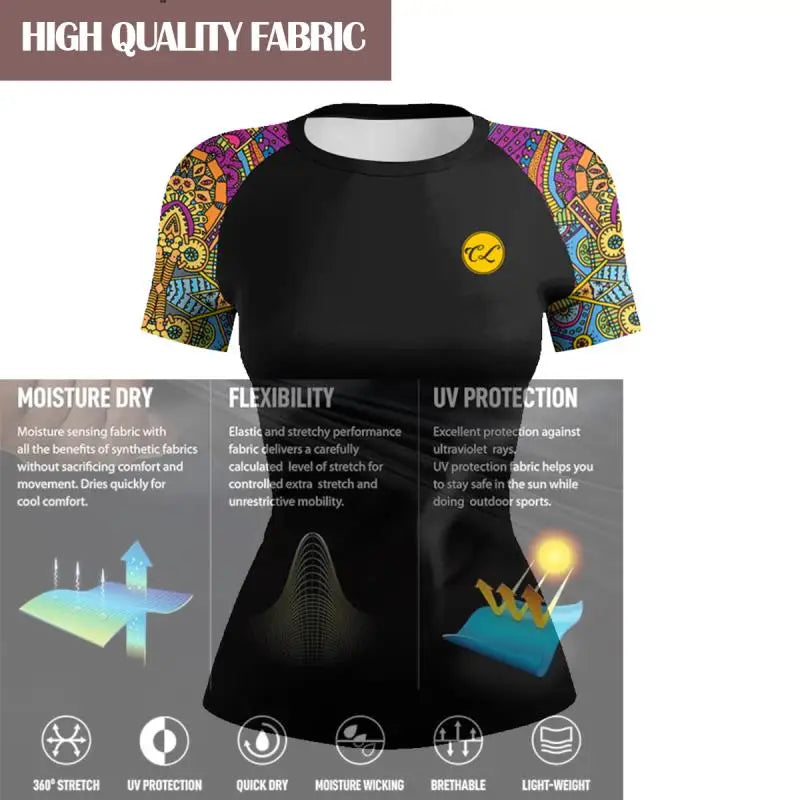 Women’s Graphic Rashguard for BJJ, MMA & Grappling - INZANEBOX product image
