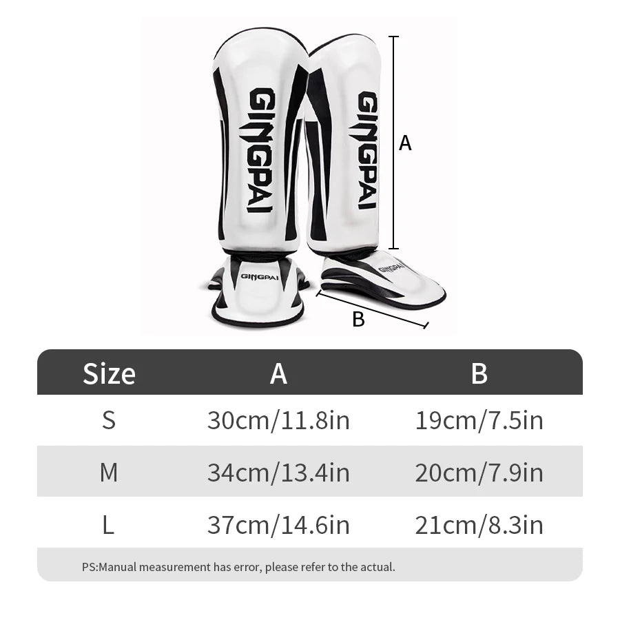 GINGPAI Shin Guards for Muay Thai, Kickboxing & MMA