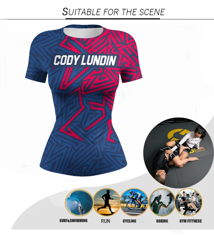 Women’s Graphic Rashguard for BJJ, MMA & Grappling - INZANEBOX product image