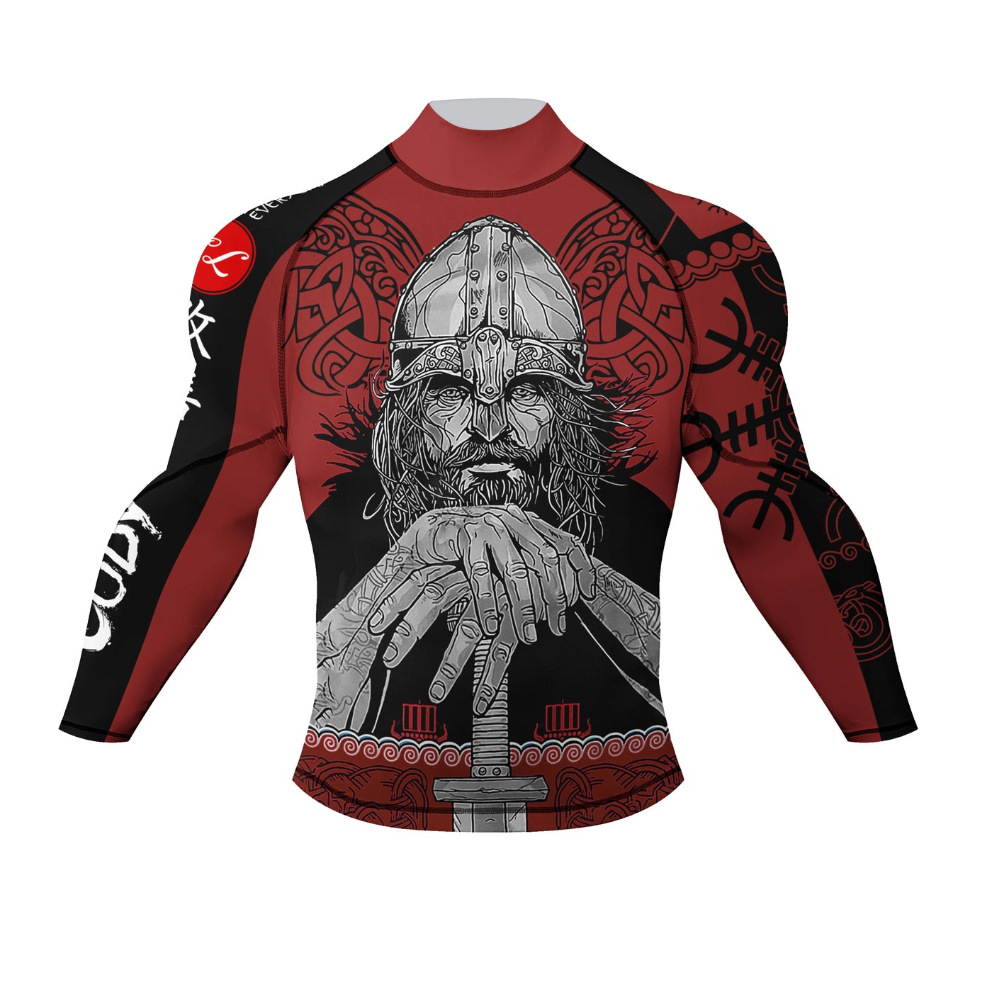 Men’s Mock Neck Compression Rashguard for BJJ & MMA - INZANEBOX product image