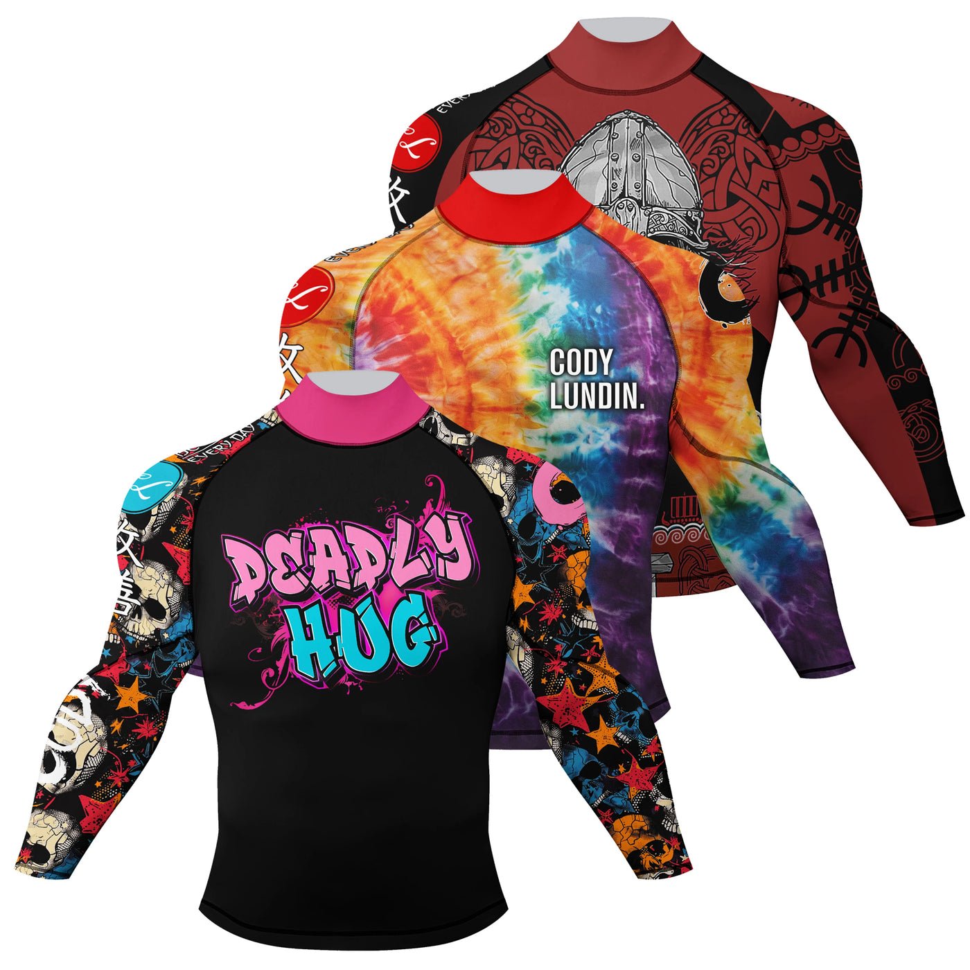 Men’s Mock Neck Compression Rashguard for BJJ & MMA - INZANEBOX product image