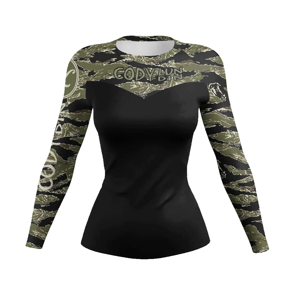Women’s 3D Compression Rashguard for BJJ, MMA & Fitness
