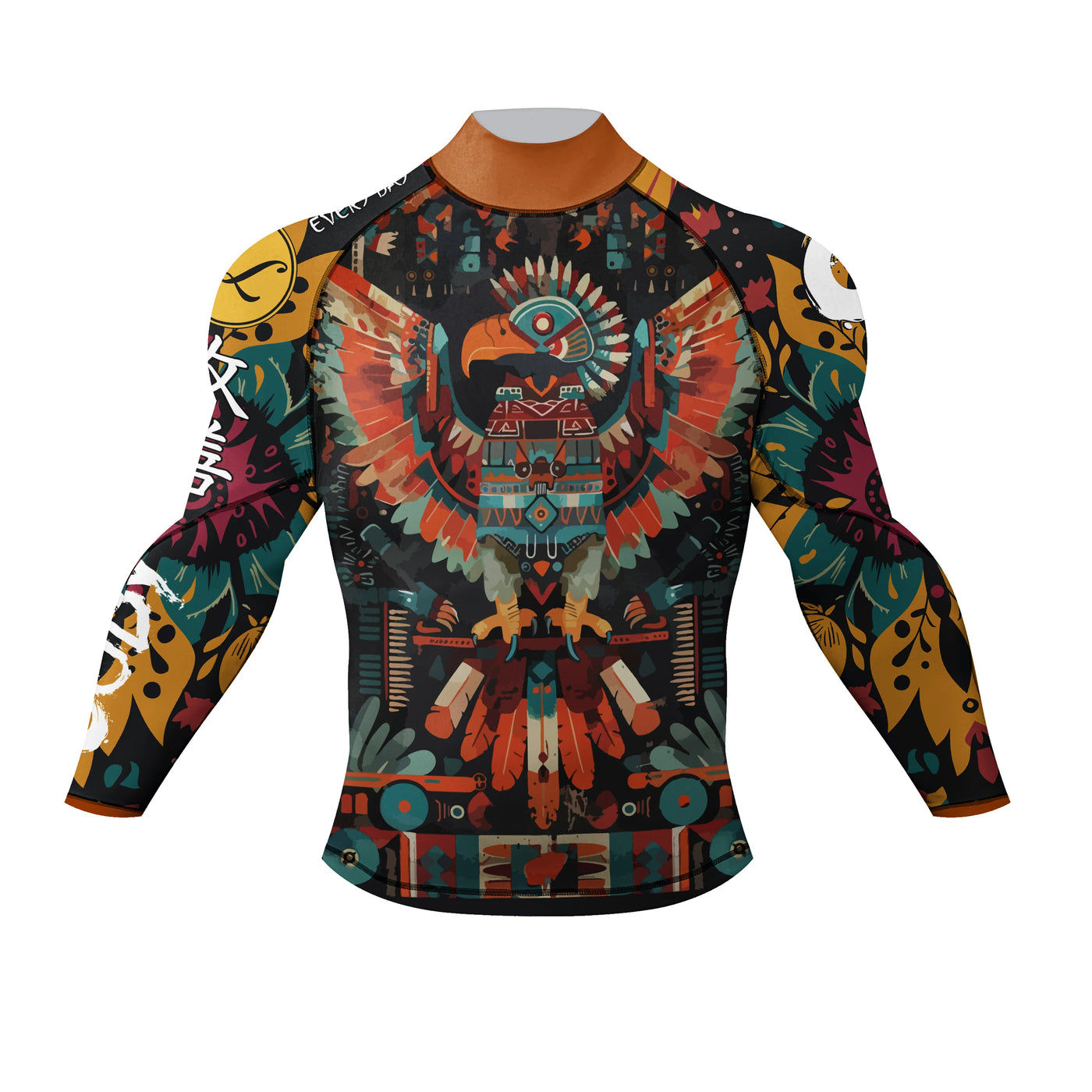 Men’s Mock Neck Compression Rashguard for BJJ & MMA - INZANEBOX product image