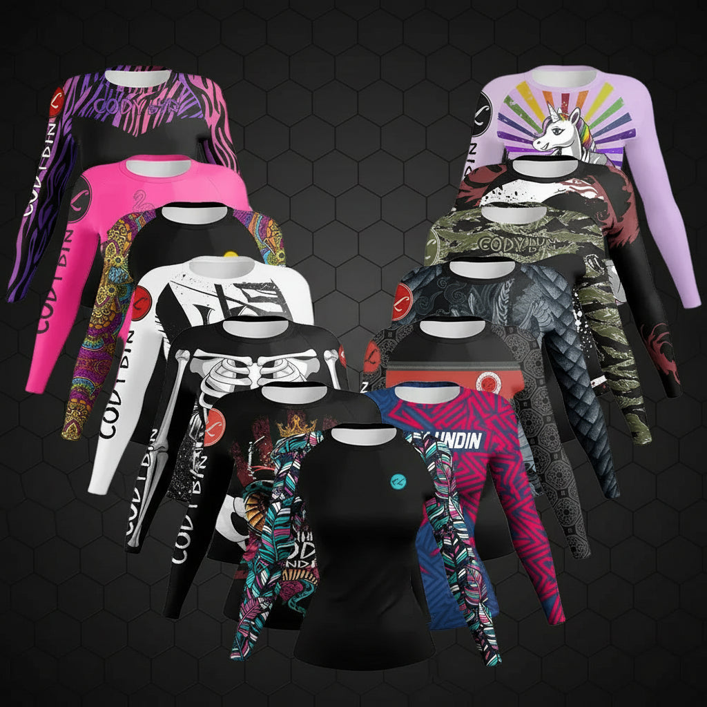 Women’s 3D Compression Rashguard for BJJ, MMA & Fitness