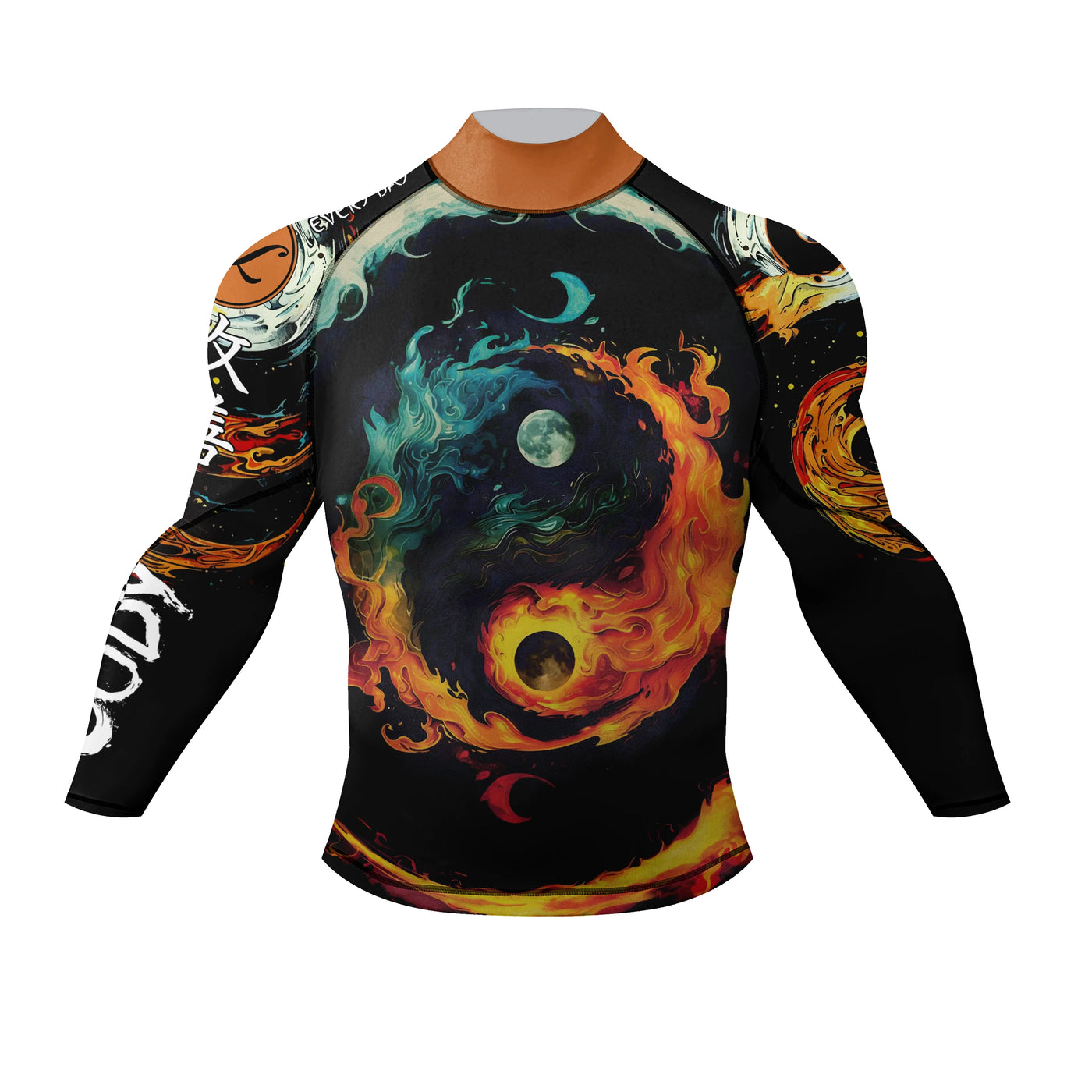 Men’s Mock Neck Compression Rashguard for BJJ & MMA - INZANEBOX product image