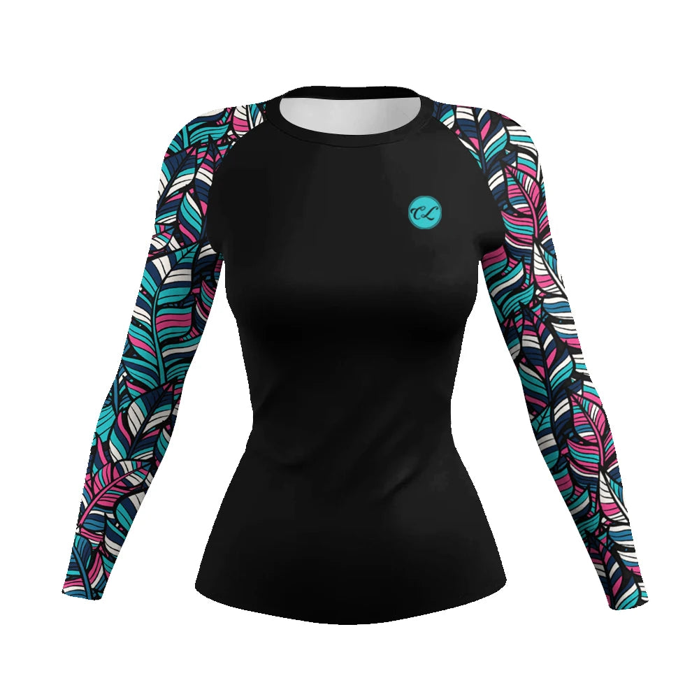 Women’s 3D Compression Rashguard for BJJ, MMA & Fitness