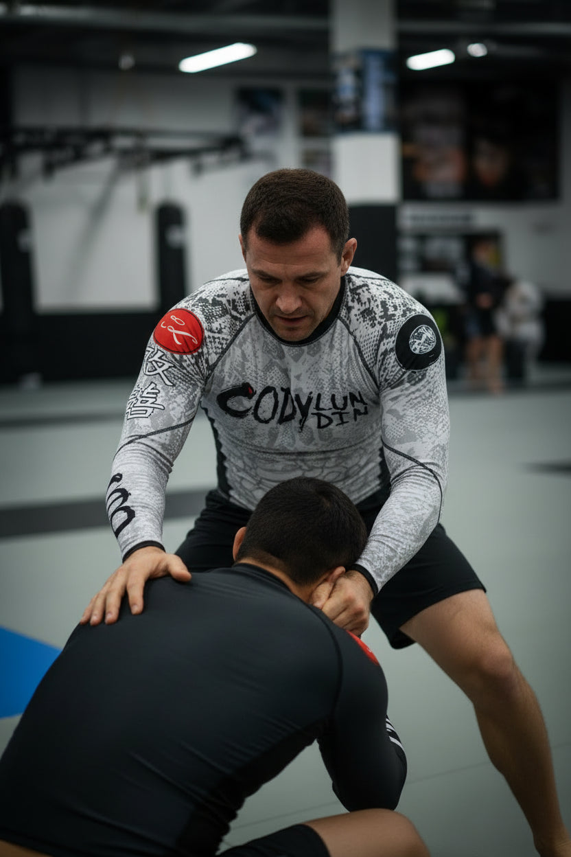 Men’s Mock Neck Compression Rashguard for BJJ & MMA - INZANEBOX product image