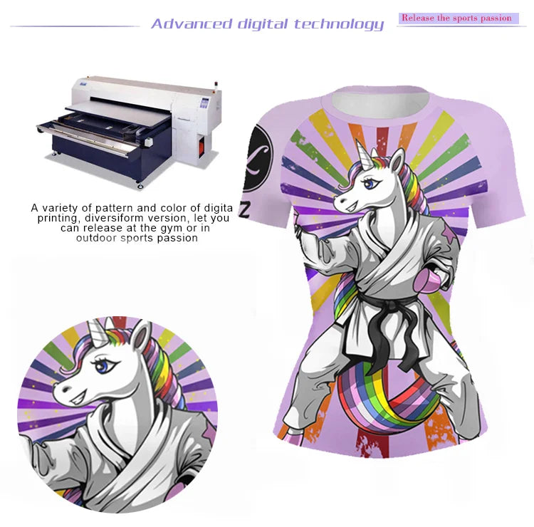 Women’s Graphic Rashguard for BJJ, MMA & Grappling - INZANEBOX product image