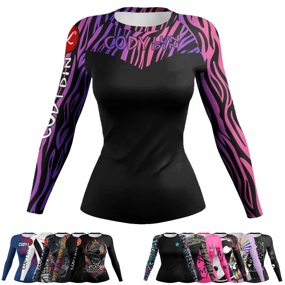 Women’s 3D Compression Rashguard for BJJ, MMA & Fitness