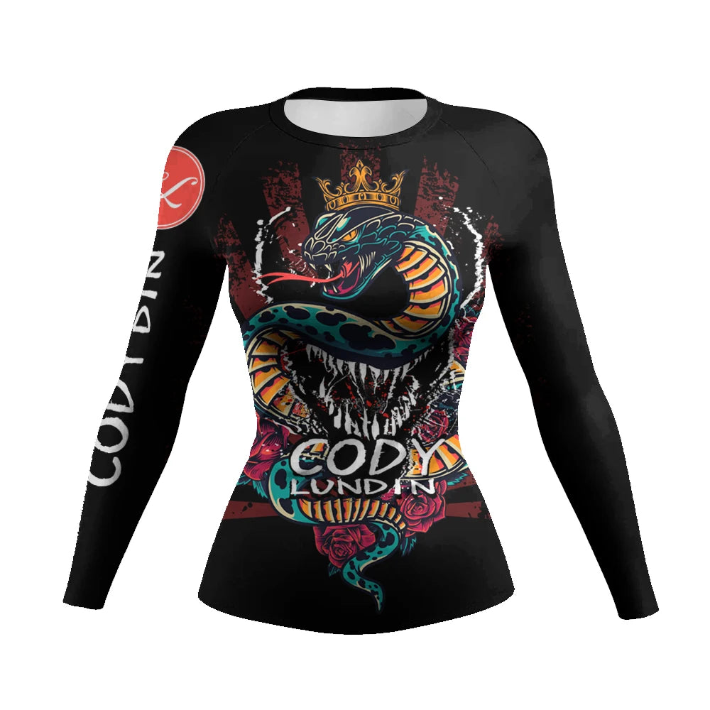Women’s 3D Compression Rashguard for BJJ, MMA & Fitness