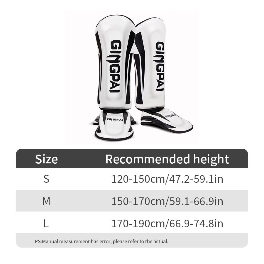GINGPAI Shin Guards for Muay Thai, Kickboxing & MMA