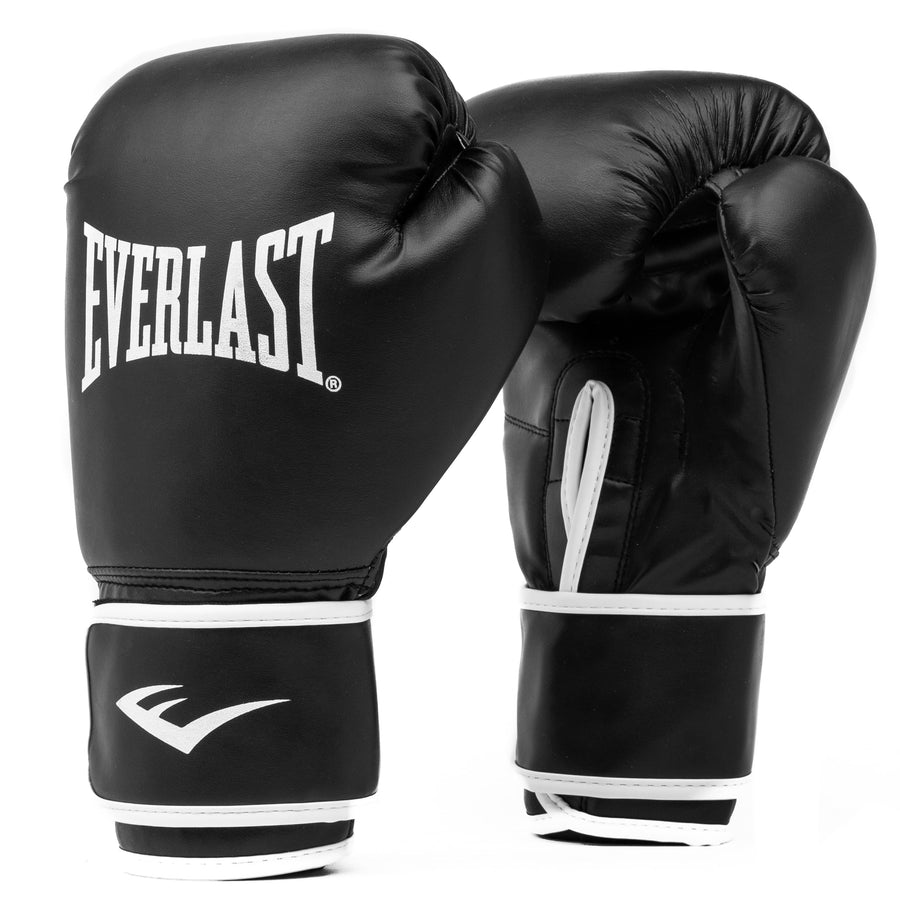 Core 2 Training Boxing Gloves – Synthetic Leather, S/M, Black