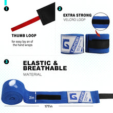 LEKÄRO Elastic Cotton Boxing Hand Wraps for Muay Thai MMA Training for Men & Women