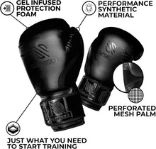 Essential Gel Boxing Gloves for Men & Women, Kickboxing MMA, Muay Thai Gloves and Heavy Bag Training Punching & Sparring