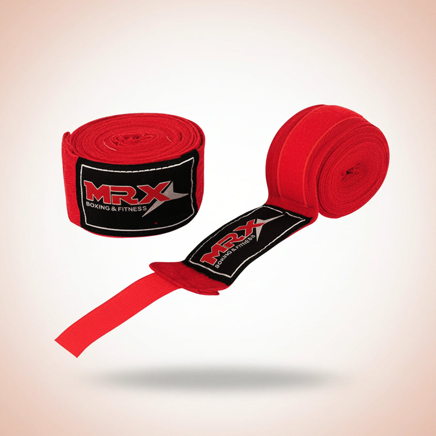 Boxing Hand Wraps 100% Cotton Multi Colors Great for MMA Boxing Muay Thai Kick Boxing Training Wris Support Wraps 180 Inches Length Red