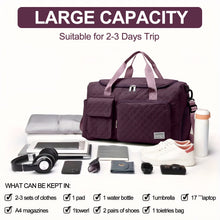 Travel Duffle Bag for Women Large Weekender Bags Carry on Gym Duffel Bag with Wet Pocket/Shoe Compartment Waterproof Overnight Tote for Plane Hospital Sports Yoga Business Trips, Dried Rose