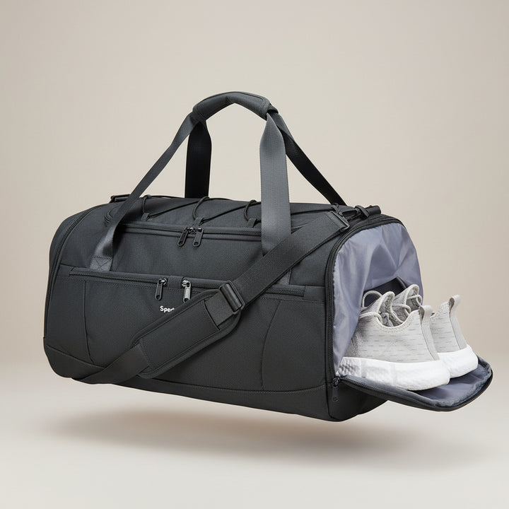 Gym Bag for Men Large Capacity Duffel Bags with Shoe Compartment Tote with Trolley Sleeve Sports Gym Backpack Weekender Bag for Travel 38L