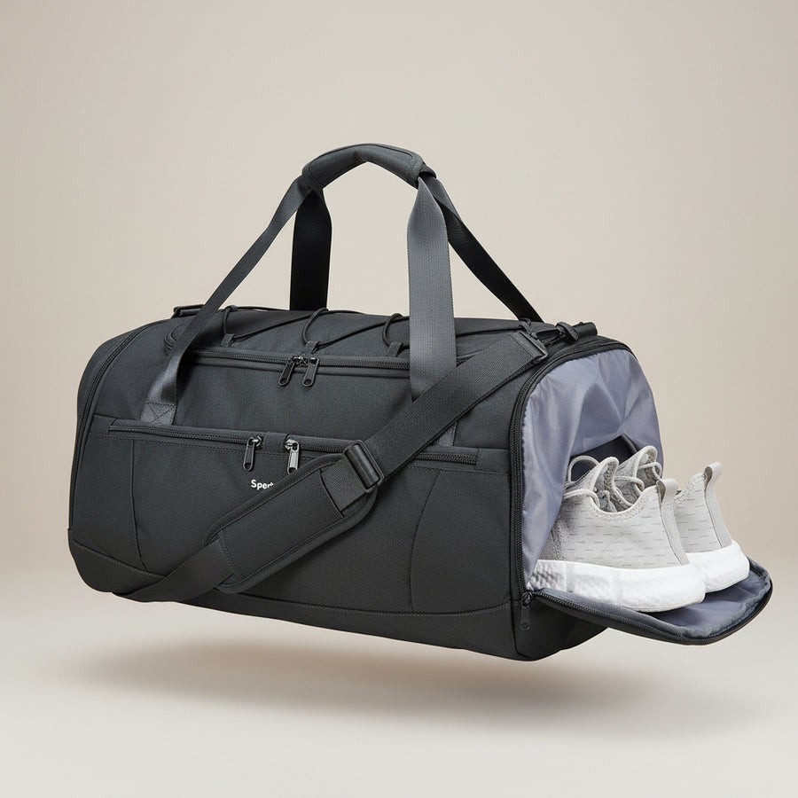Gym Bag for Men Large Capacity Duffel Bags with Shoe Compartment Tote with Trolley Sleeve Sports Gym Backpack Weekender Bag for Travel 38L