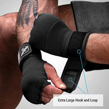 Quick Gel Boxing Hand Wrap Gloves - Black, Small