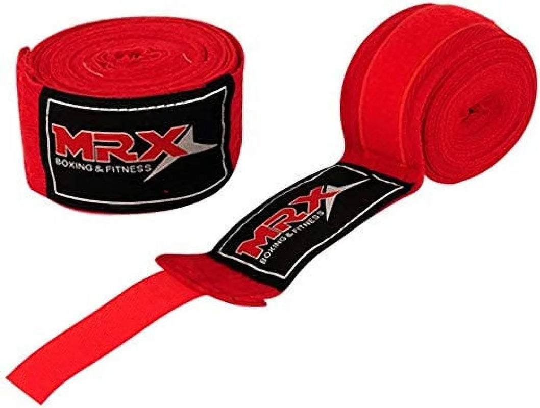 Boxing Hand Wraps 100% Cotton Multi Colors Great for MMA Boxing Muay Thai Kick Boxing Training Wris Support Wraps 180 Inches Length Red