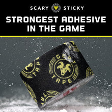 Scary Sticky Premium Athletic Tape, Ultra-Sticky Thumb, Finger & Wrist Tape for Weightlifting, Hook Grip & Cross Workout, Cotton, Latex-Free, 10 Yards, White/Black, 2 Rolls