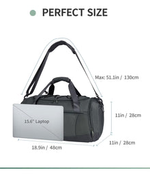 Gym Bag for Men Large Capacity Duffel Bags with Shoe Compartment Tote with Trolley Sleeve Sports Gym Backpack Weekender Bag for Travel 38L