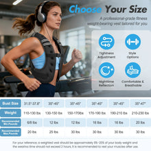 BAOKALER Weighted Vest for Fitness, 6Lb with Reflective Strips, Ideal for Men & Women, Strength Training, Running, Muscle Building & Weight Loss