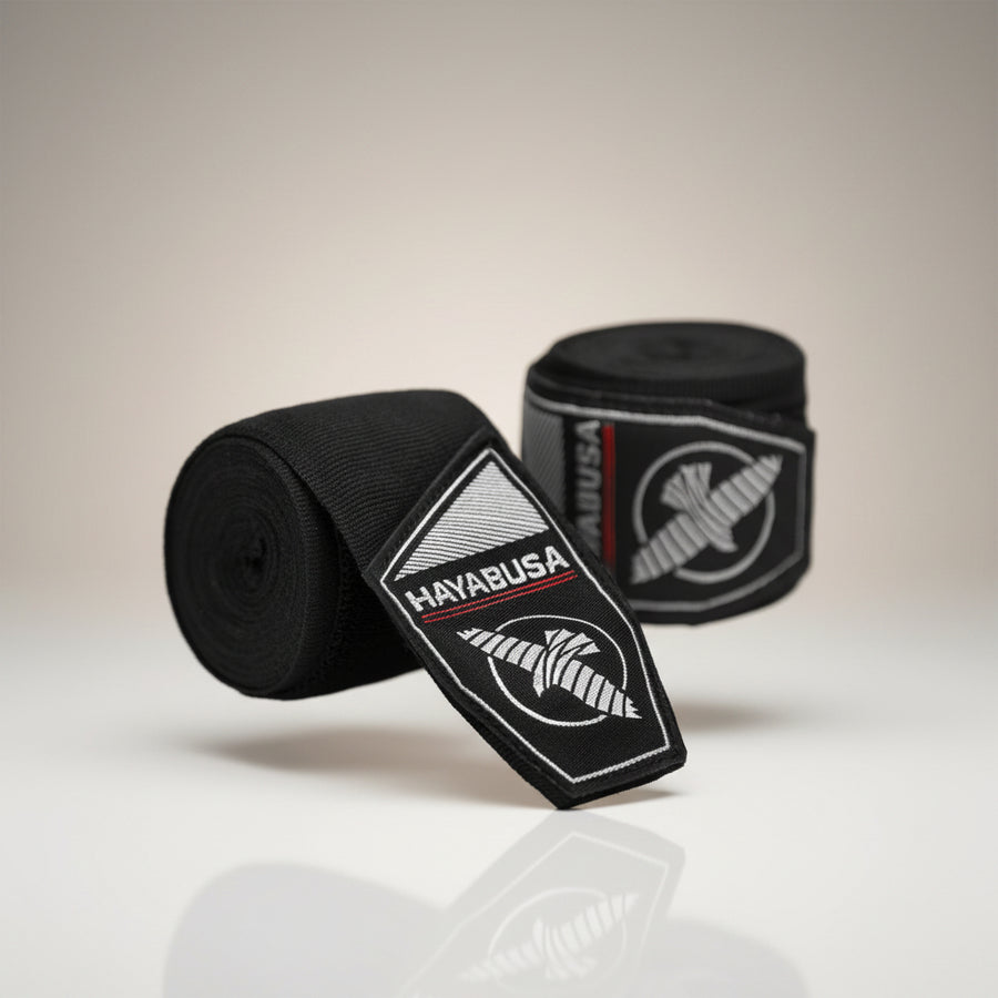 Perfect Stretch Premium Hook & Loop Mexican Handwraps - 180" - Black