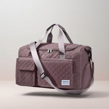 Travel Duffle Bag for Women Men Weekender Overnight Bags Carry on Gym Bag with Wet Pocket/Adjustable Strap/Shoe Compartment, Foldable Waterproof Duffel Tote for Plane Sports Dance, Lotus Pink